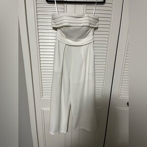 White Strapless Jumpsuit